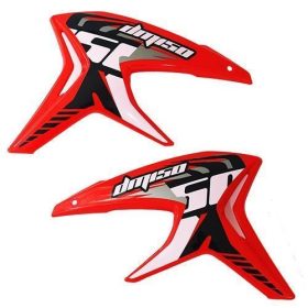 Cubiertas  Tanque Italika Dm150 Negro-Rojo