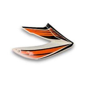 CUBIERTA LATERAL DE TANQUE IZQUIERDA VENTO CROSSMAX 250 BLANCA-NARANJA