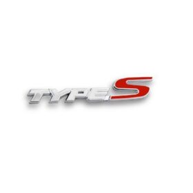 EMBLEMA TYPE-S CROMADO-BLANCO CIVIC SI RSX TL TSX RDX ILX TLX