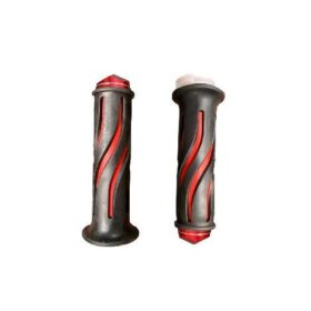 PUÑOS GOMA-ALUMINIO ROJO