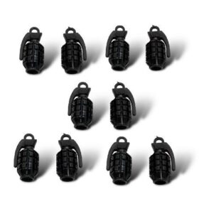 5 Pares Tapon Granada Negro Para Moto Bicicleta Auto
