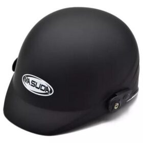 Casco Tipo Cachucha Negro Mate Abs Calidad Iso