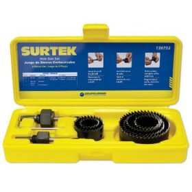 Juego Kit Sierra Cortacirculos 9 Pzs Surtek Herramienta