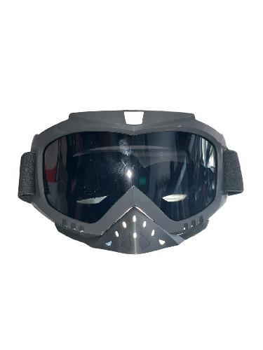 Googgles Negros Con Protector Nariz Negro Mate