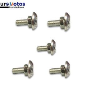 Tornillo Decorativo Aluminio M6 Plata 5 Piezas