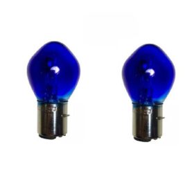 2 Piezas Foco Ba20d Pera Azul Ft125 Ft150 Ws150 35/45w 12v
