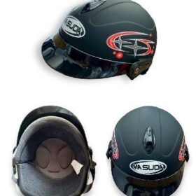 Casco Niño Estrella Negro Mate