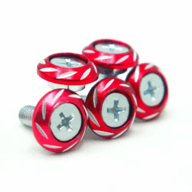 Tornillo Decorativo Aluminio M6 Rojo