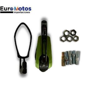 Espejos Aluminio Verde Fz16 Fz 2.0 Fz 3.0 Fz25 Pulsar 200Ns 160Ns 150Ns 150Z 170Z 125Z 250Z Ft125 Ft150 Ft150s Ft150ts Dt125 Xeverus 250 Crossmax 200 250