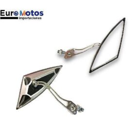 Espejos Universales Triangulo Negro-Plata