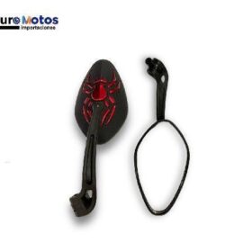 Espejos Universales Hombre Araña Negro-Rojo