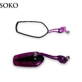 Espejos Universales Racing Riel Negro-Morado