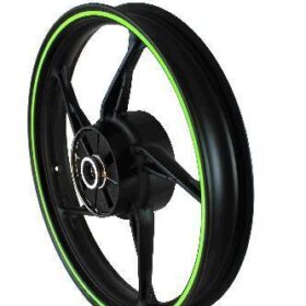 Rin 17 Trasero Italika 150Z Negro-Verde Freno Tambor