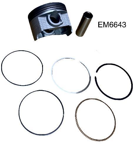 Piston Completo +0.50 73.5Mm Suzuki An250 Iso9001